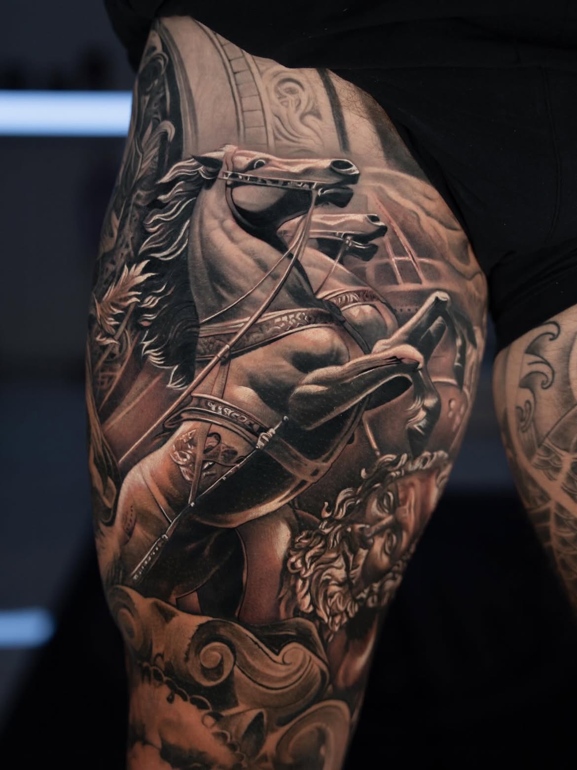 Black and grey tattoo by Robert Pho